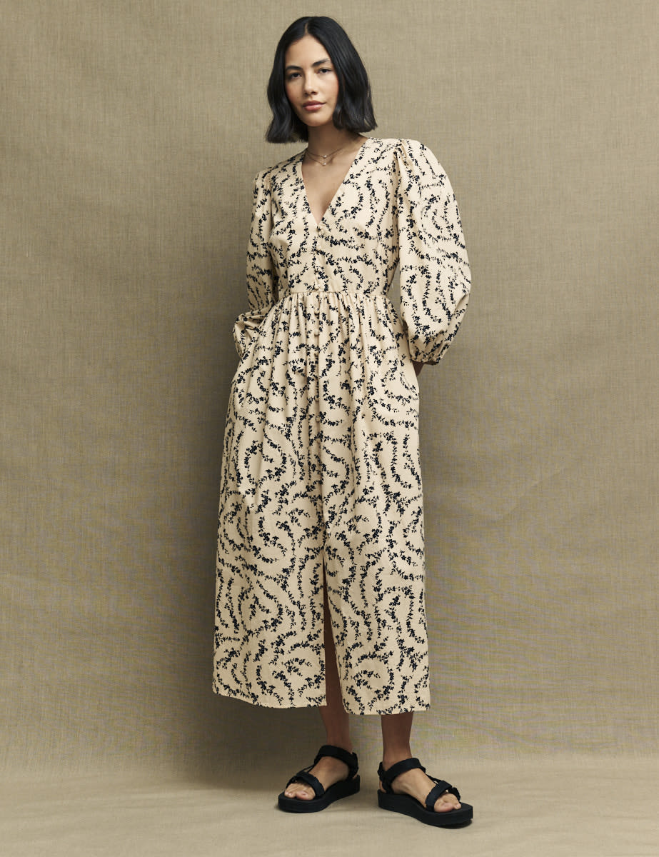 Fearne Cotton Floral Chain Print Ria Midi Dress