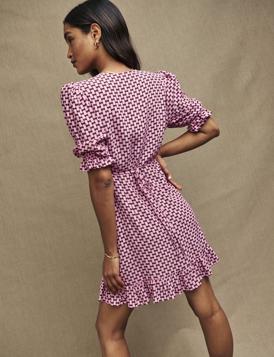 Pink Geo Delilah Mini Dress