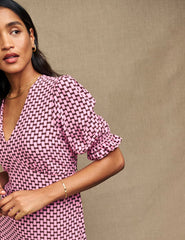 Pink Geo Delilah Mini Dress