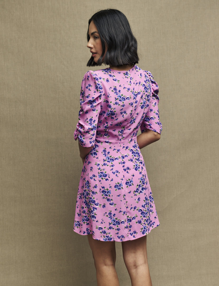 Fearne Cotton Pink Floral Evie Mini Dress