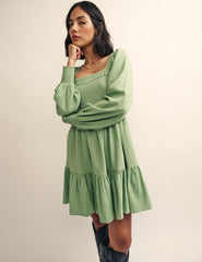 Sage Green Ayla Mini Dress