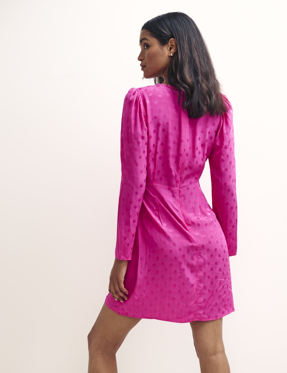 Pink Jacquard Katty Mini Dress