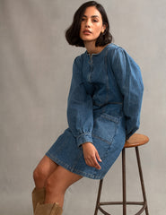 Fearne Cotton Blue Denim Highgate Mini Dress