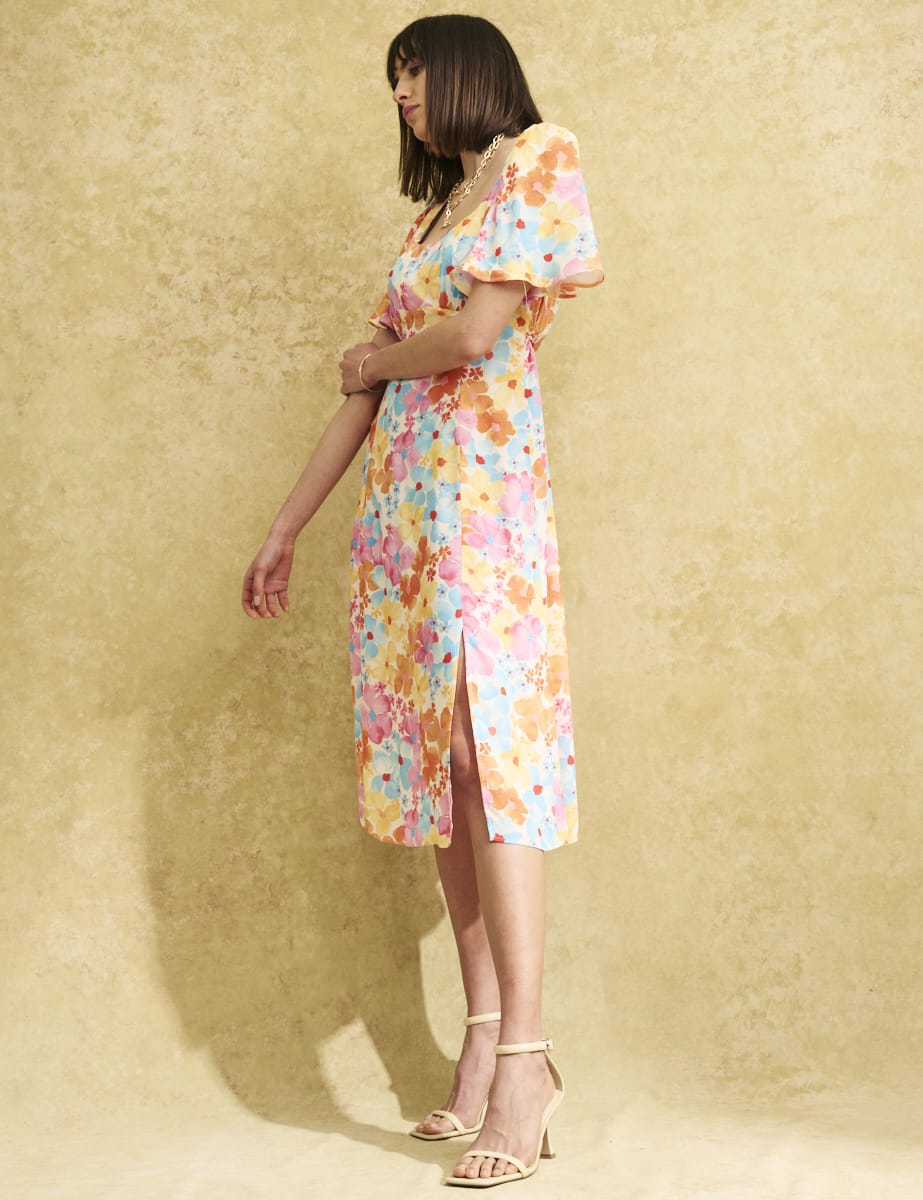 Pastel Floral Dee Dee Midi Dress