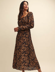 Leopard Print Abby Midi Dress