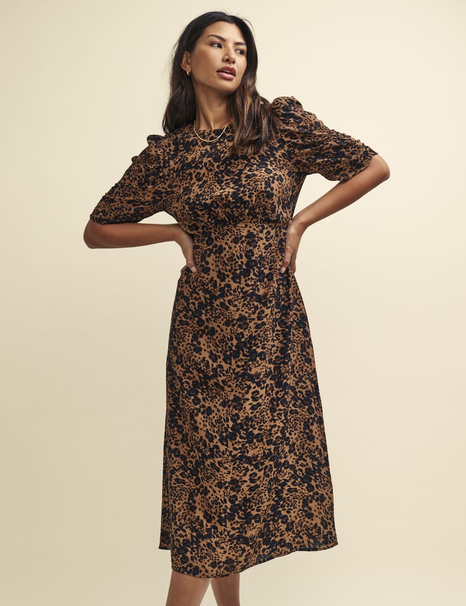 Leopard Print Evie Midi Dress