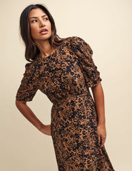 Leopard Print Evie Midi Dress