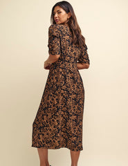Leopard Print Evie Midi Dress