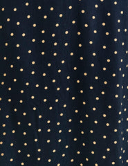 Black Spot Print Tallulah Midi Dress