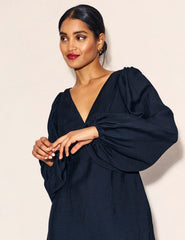 Black V-Neck Zendaya Mini Dress