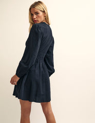 Black Starlight Long Sleeve Mini Dress