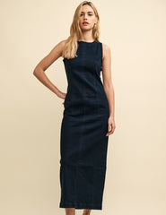 Black Denim Clerkenwell Midaxi Dress