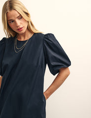 Black Sarah Smock Midi Dress