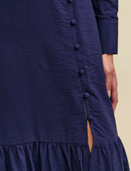 Navy Sam Midi Wrap Dress