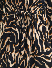 Animal Print Tie Waist Mia Mini Shirt Dress