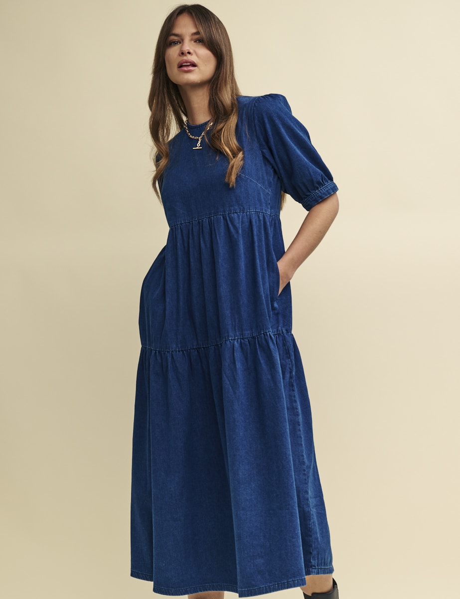 Dark Denim Rochelle Midi Dress