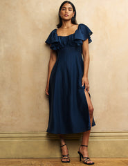 Navy Blue Dove Midaxi Dress