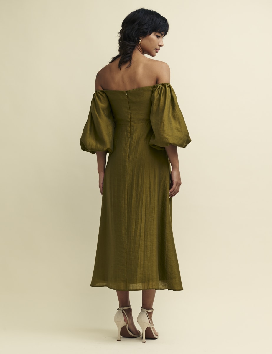 Green Bardot Maxine Midaxi Dress