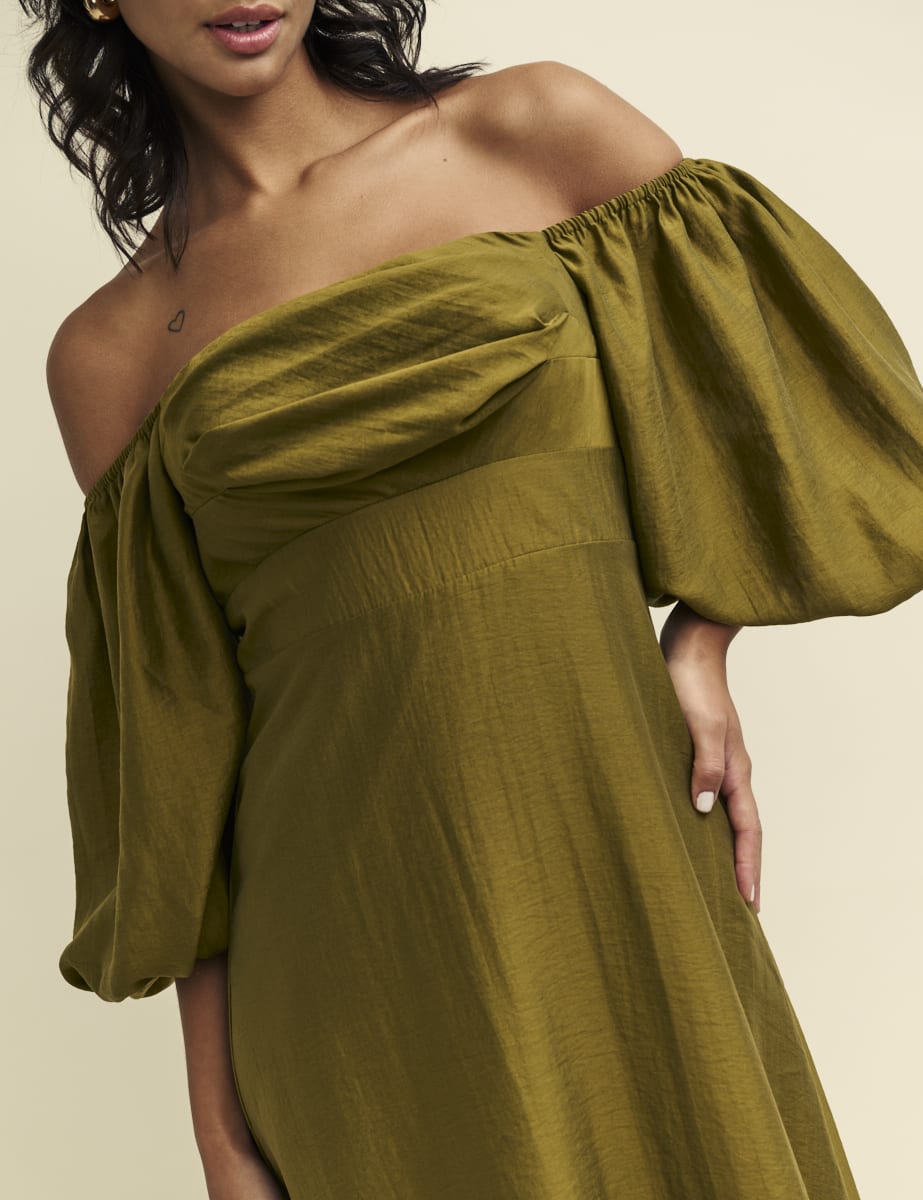 Green Bardot Maxine Midaxi Dress