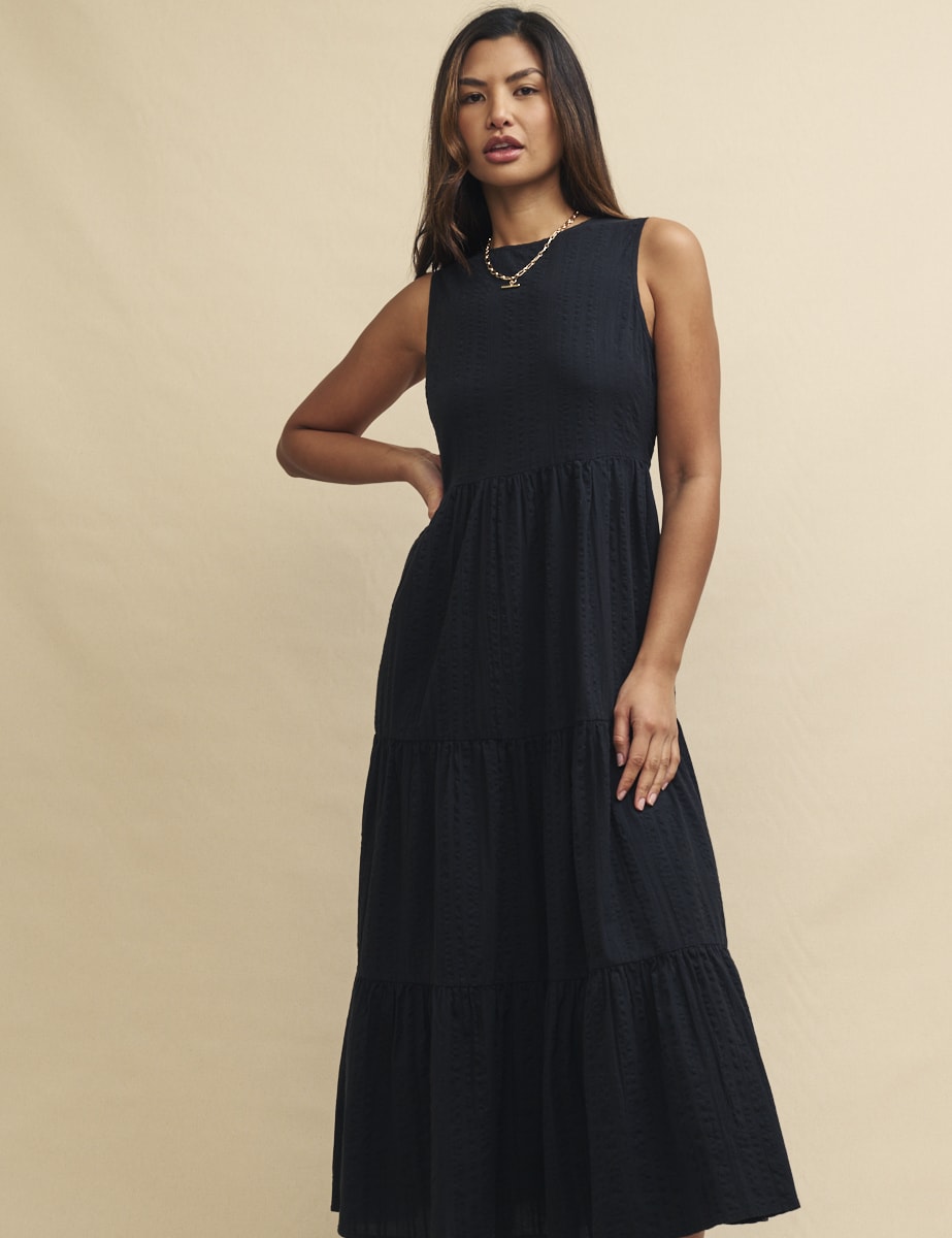 Black Tiered Astrid Maxi Dress