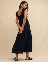 Black Maya Midi Dress