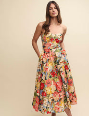 Fearne Cotton Floral Bandeau Aurora Midi Dress