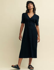 Black Alexa Midi Dress