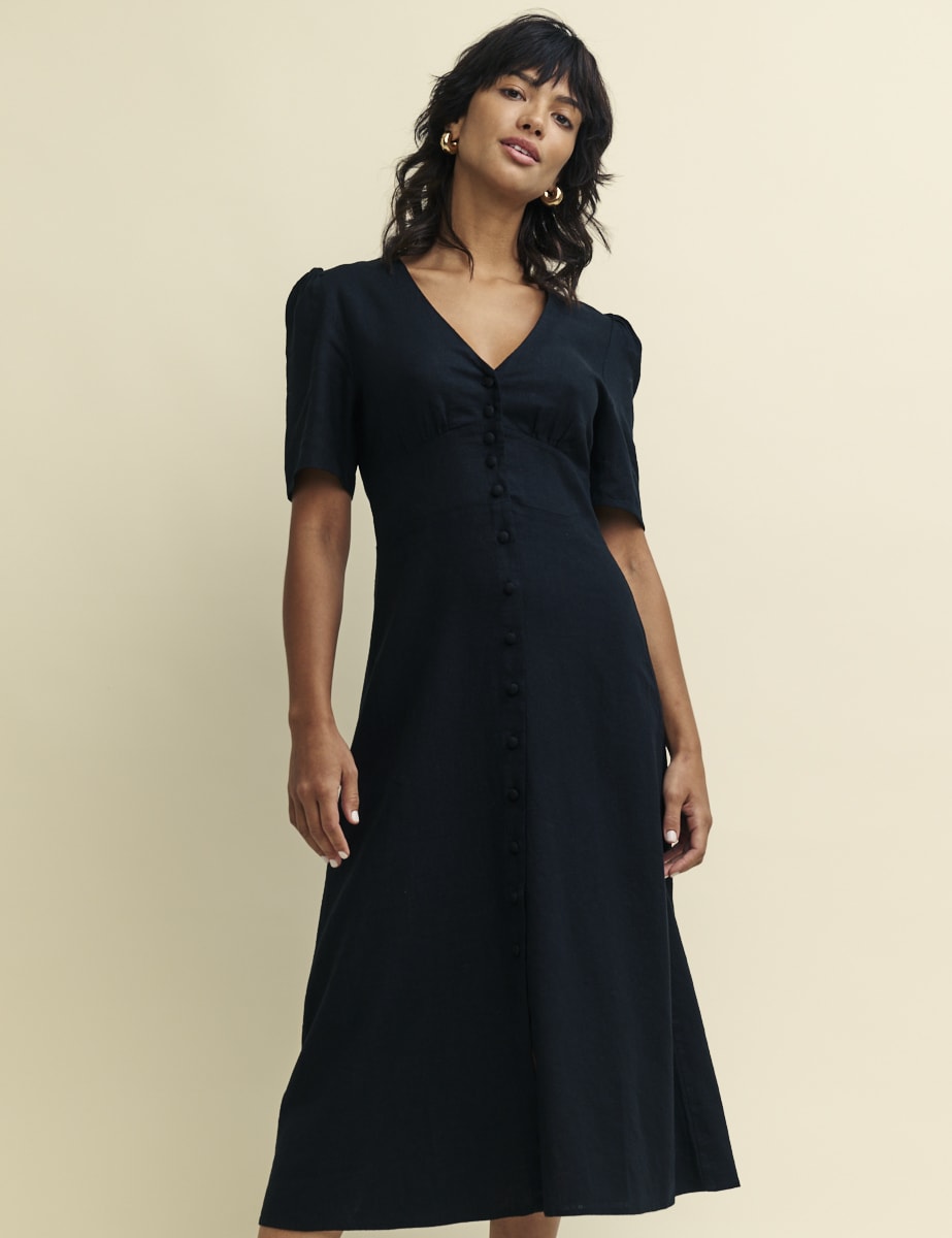Black Alexa Midi Dress
