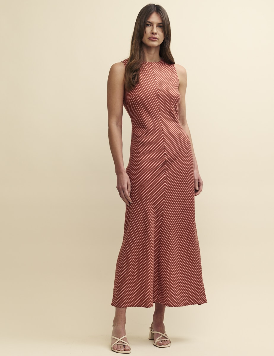 Red Striped Lia Maxi Dress