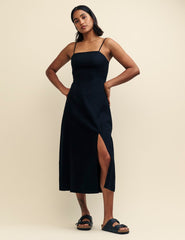 Petite Black Maddy Midi Dress