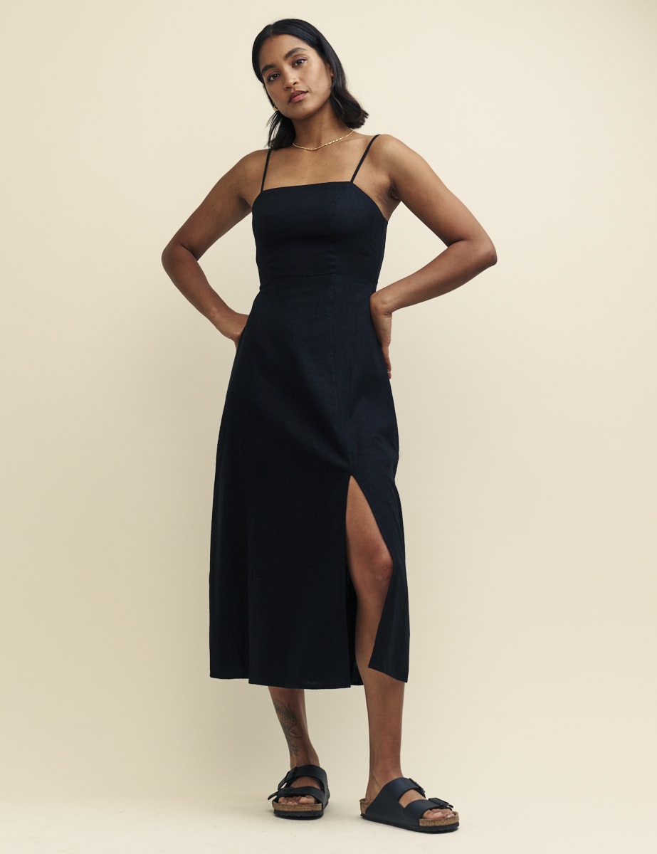 Black Maddy Midi Dress