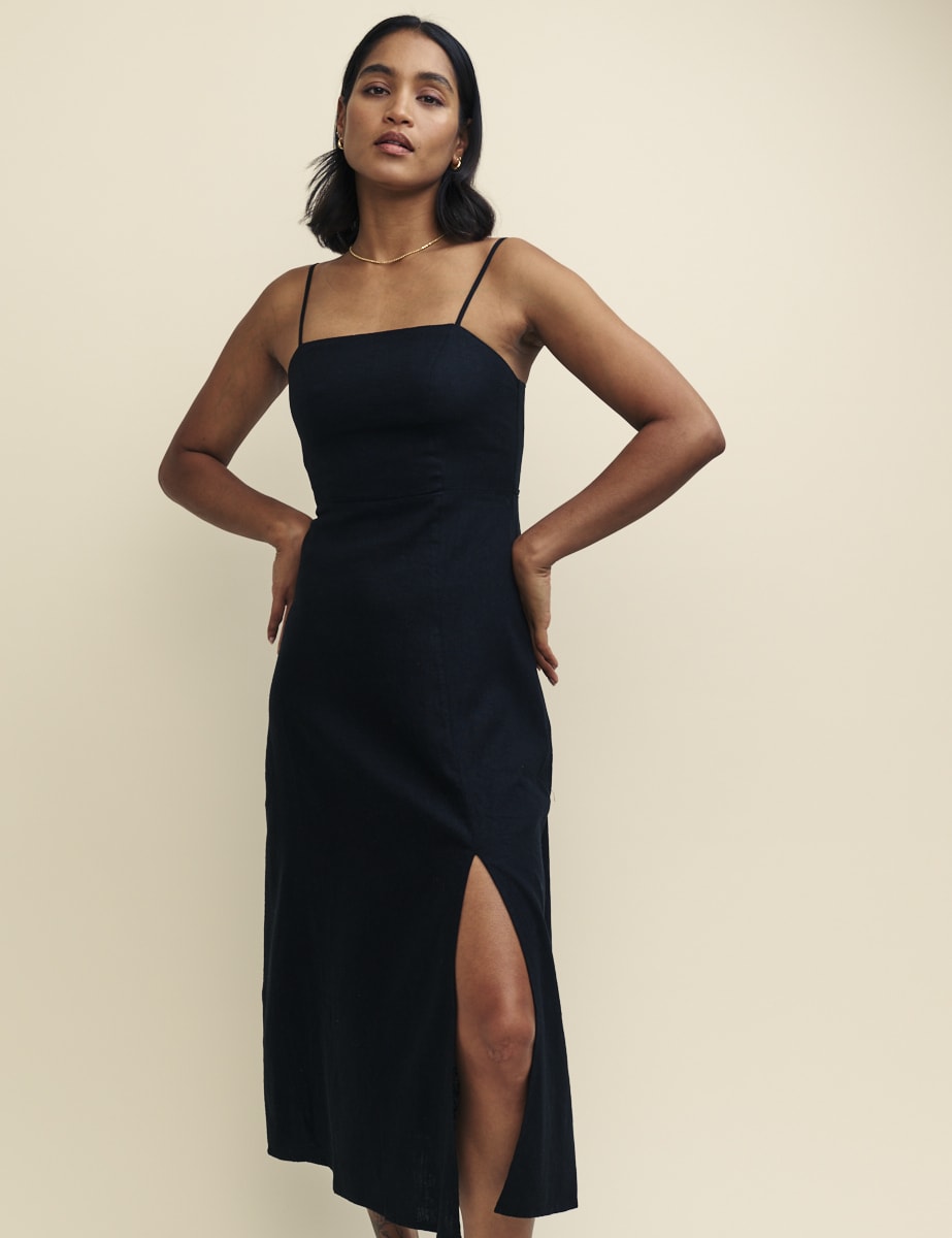 Black Maddy Midi Dress