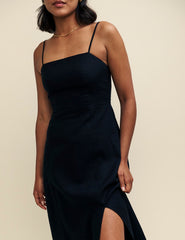 Petite Black Maddy Midi Dress