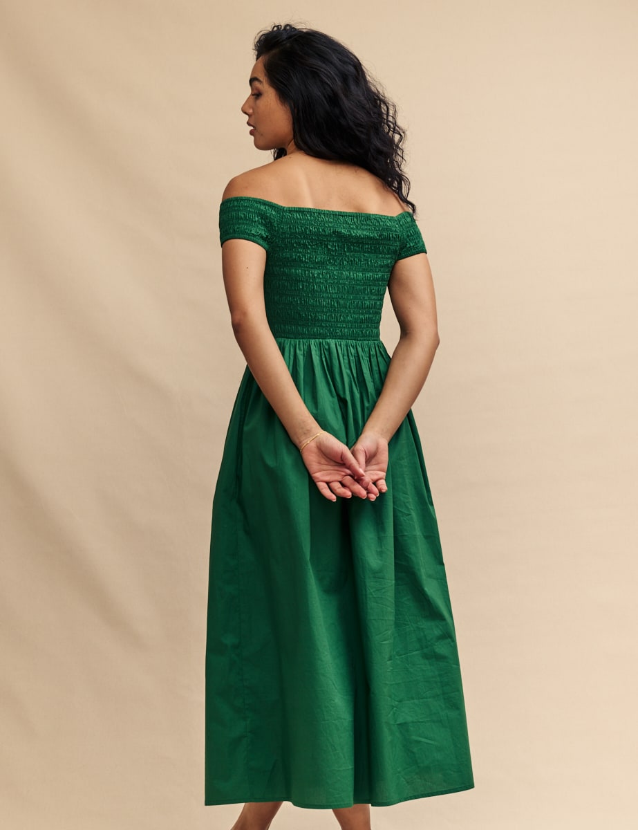 Green Bardot Amanda Midaxi Dress