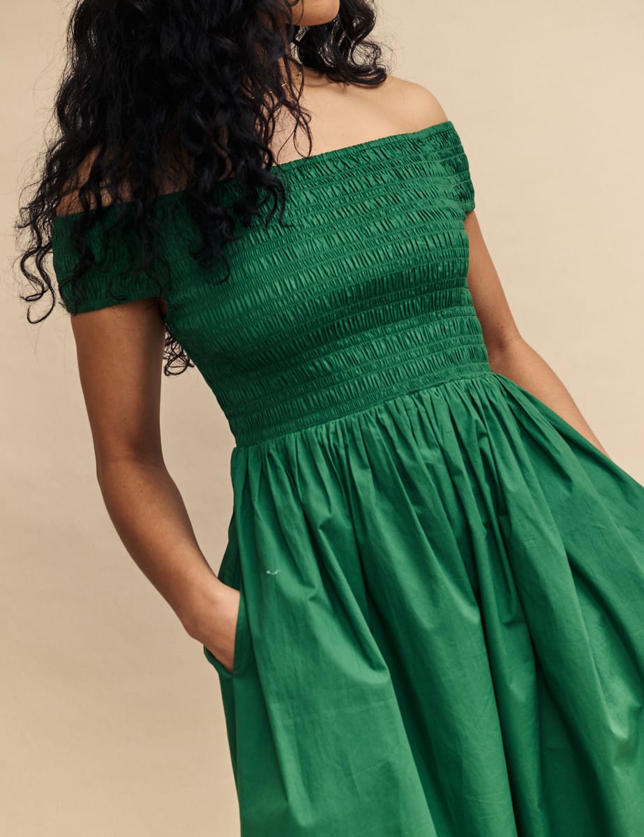 Green Bardot Amanda Midaxi Dress