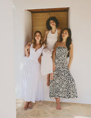 Monochrome Graphic Floral Theodora Midaxi Dress