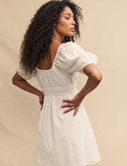 White Broderie Anglaise Evelyn Mini Dress