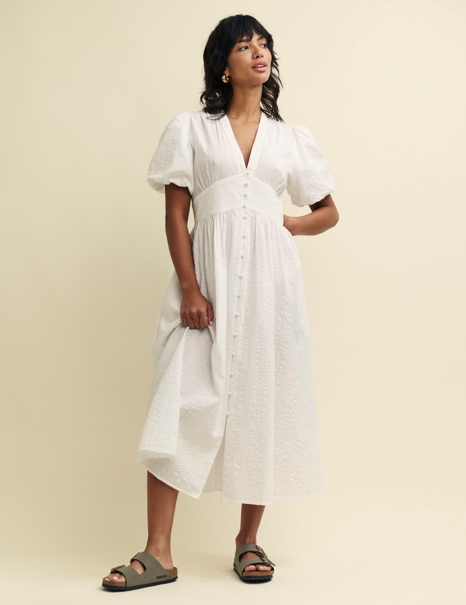 White Starlight Midi Dress
