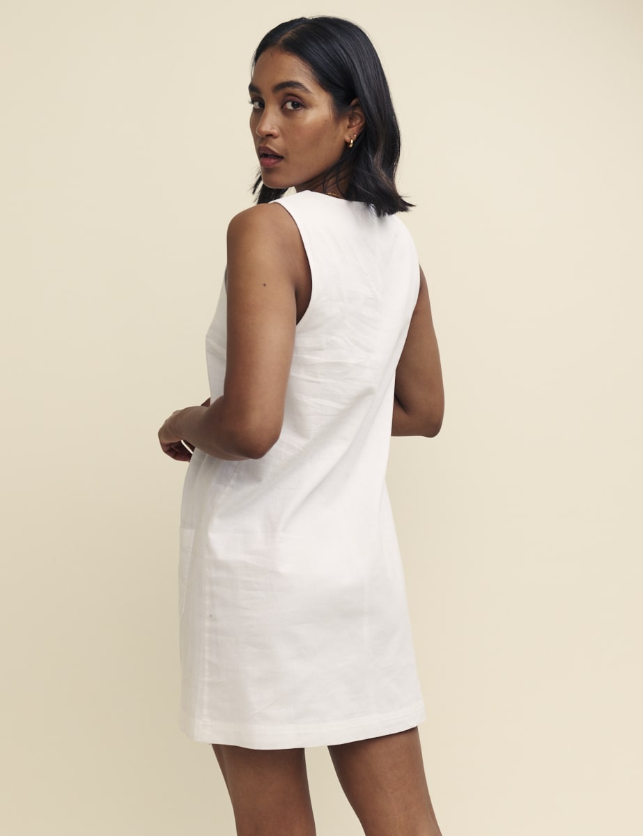 White Piper Mini Dress