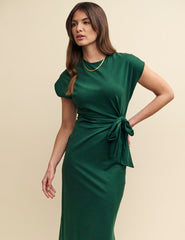 Green Jersey Dakota Midi Dress