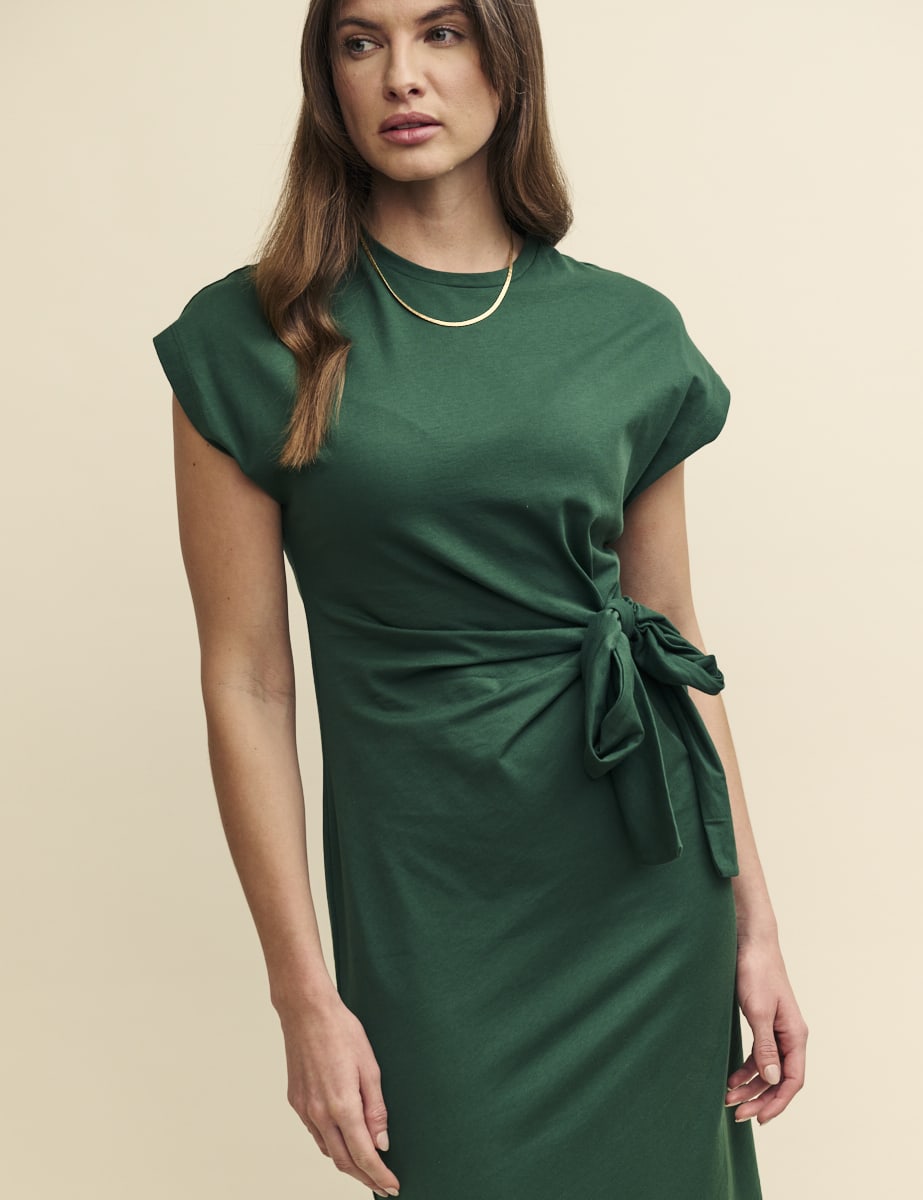 Green Jersey Dakota Midi Dress