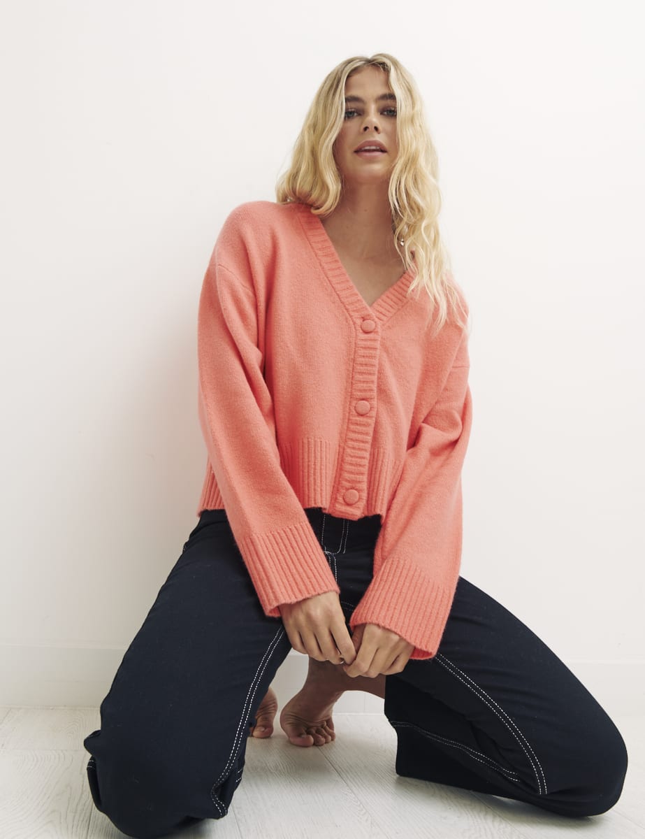 Coral 3 Button Cardigan