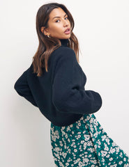 Black Roll Neck Jumper