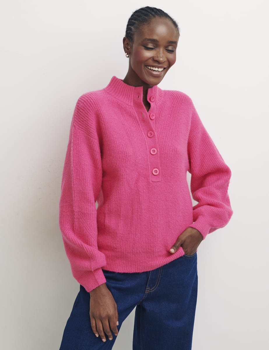 1/2 Button Placket Jumper