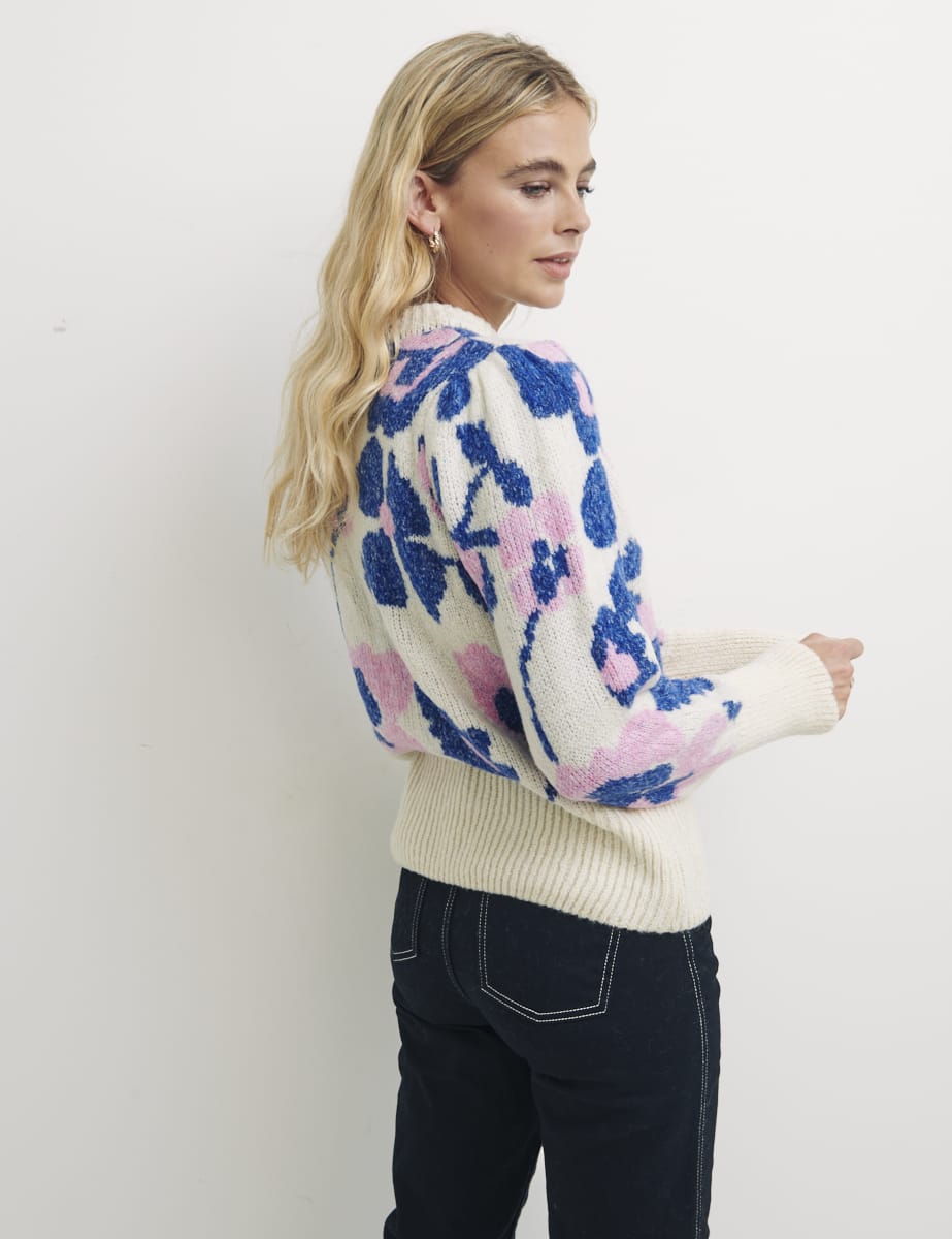 Multi Floral Tapestry Jacquard Jumper