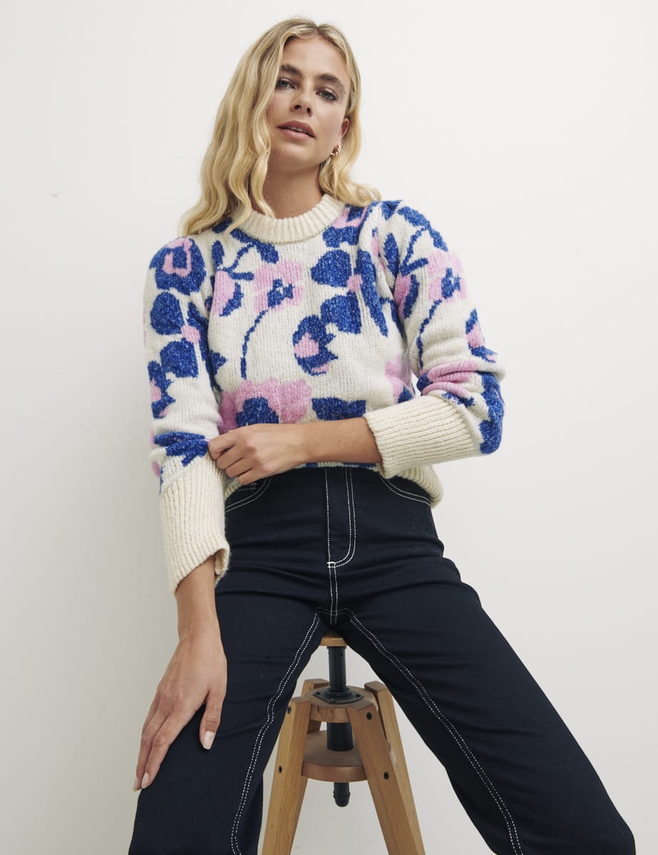 Multi Floral Tapestry Jacquard Jumper