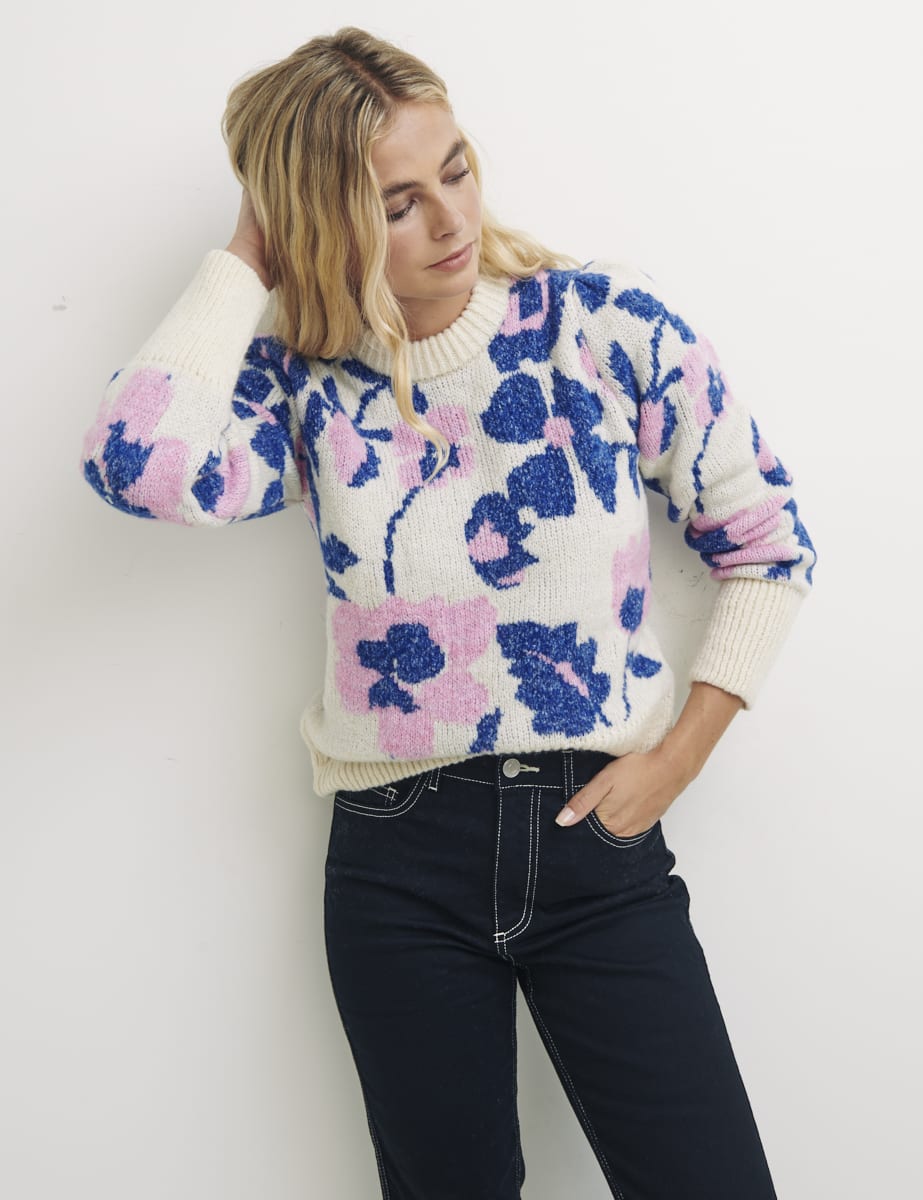 Multi Floral Tapestry Jacquard Jumper
