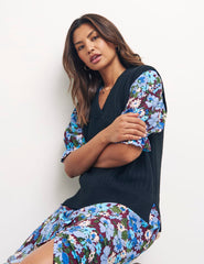 Black V Neck Oversized Vest