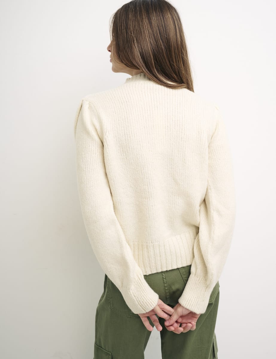 Cream Lofty Crew Neck Jumper