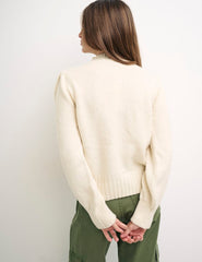 Cream Lofty Crew Neck Jumper